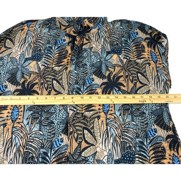 Lola & Sophie New York Pant Suit Womens Medium Tropical Print Top Wide Leg Pants - Picture 3 of 13